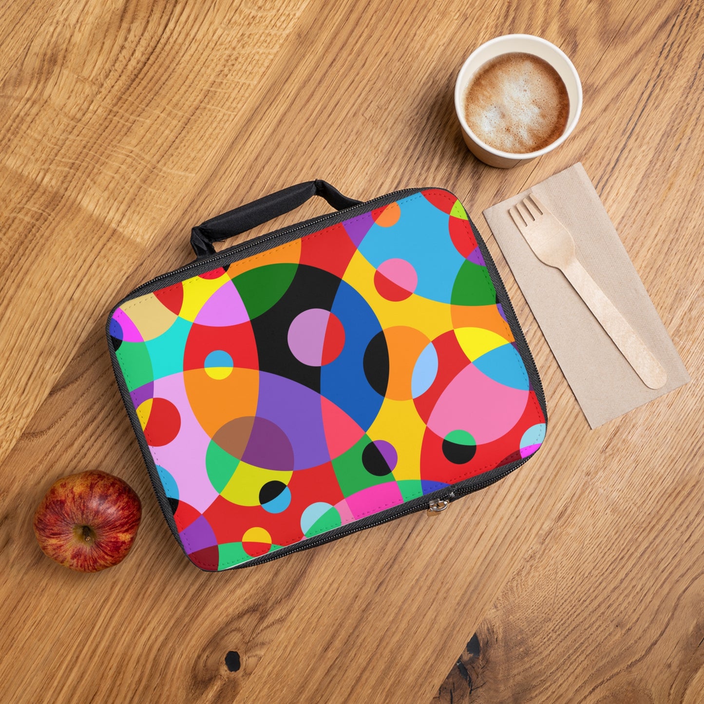Lunch Bag Abstract Circles Multicolor