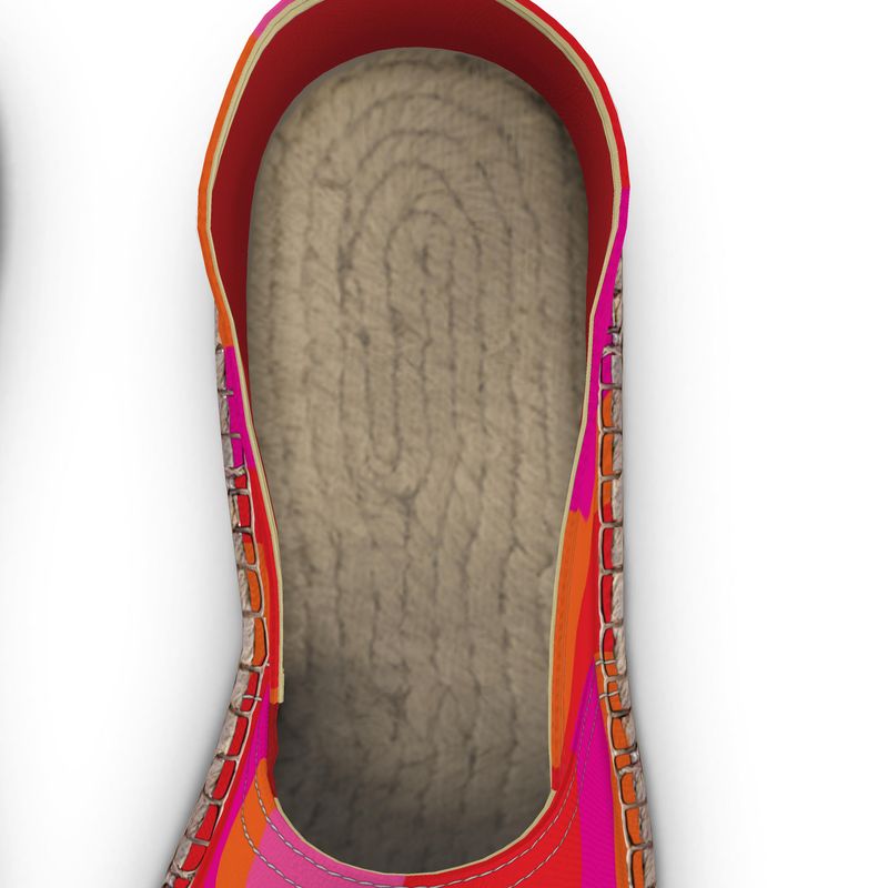 Espadrilles Wellen Rot