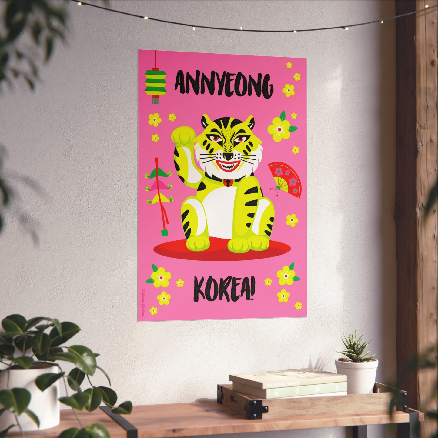 Giclée Fine Art Print - Anyeong Korea - Lucky Tiger