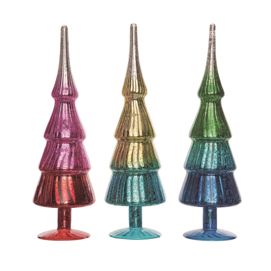 Christmas Large Glass Colorful Tree Decor Set