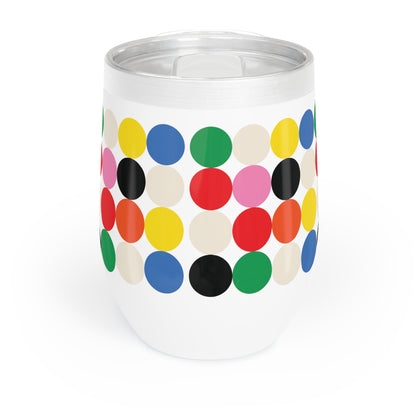 Chill Wine Tumbler Colorfull Dots