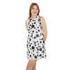 A-line Sleeveless Dress (AOP) Dots Smoke