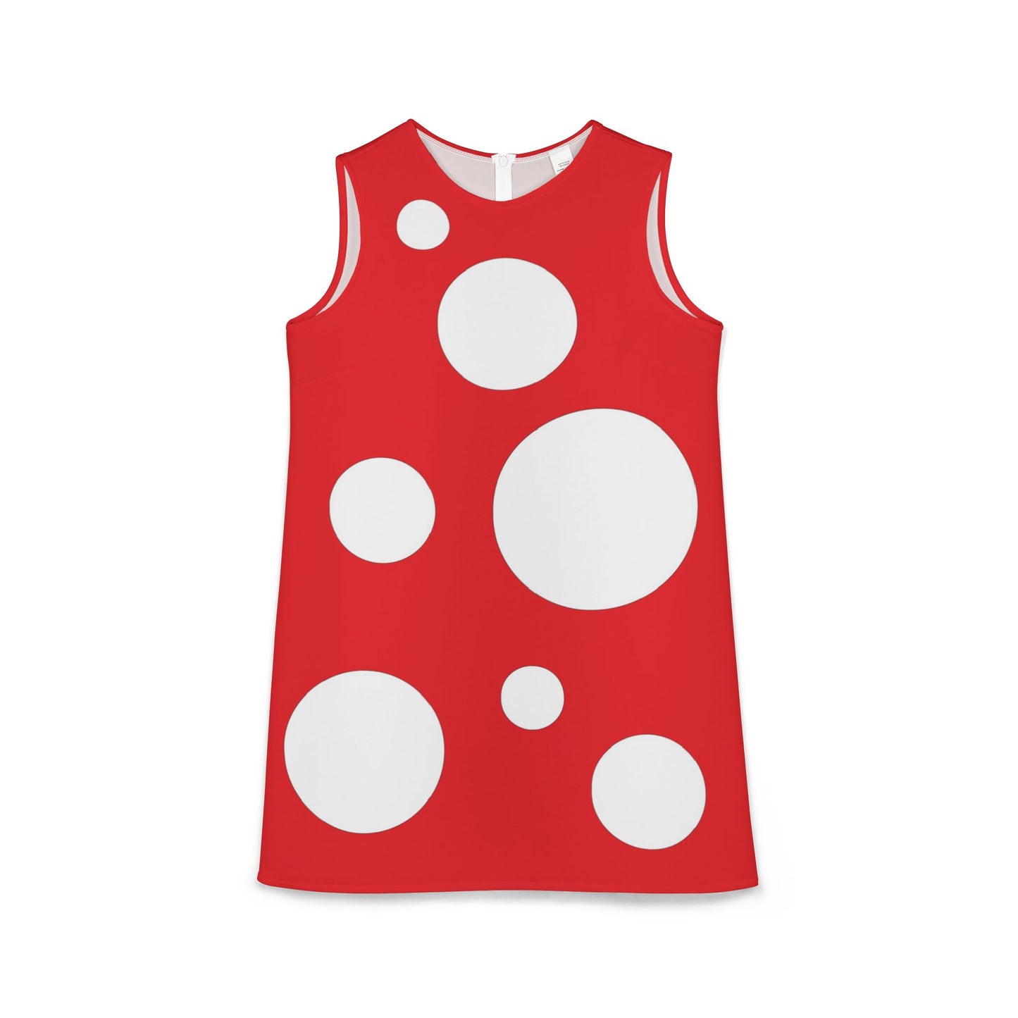 A-line Sleeveless Dress (AOP) Dots red