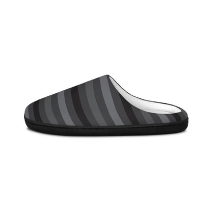 Men's Indoor Slippers - Black Stripes