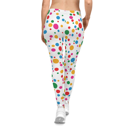 Women's Casual Leggings (AOP) Dots Colorfull