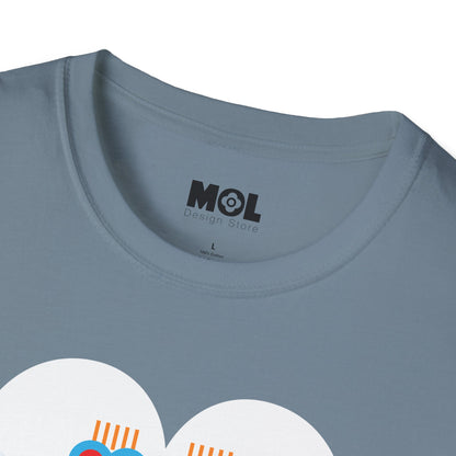 Unisex Softstyle T-Shirt „Frieden &amp; Liebe für die Welt“