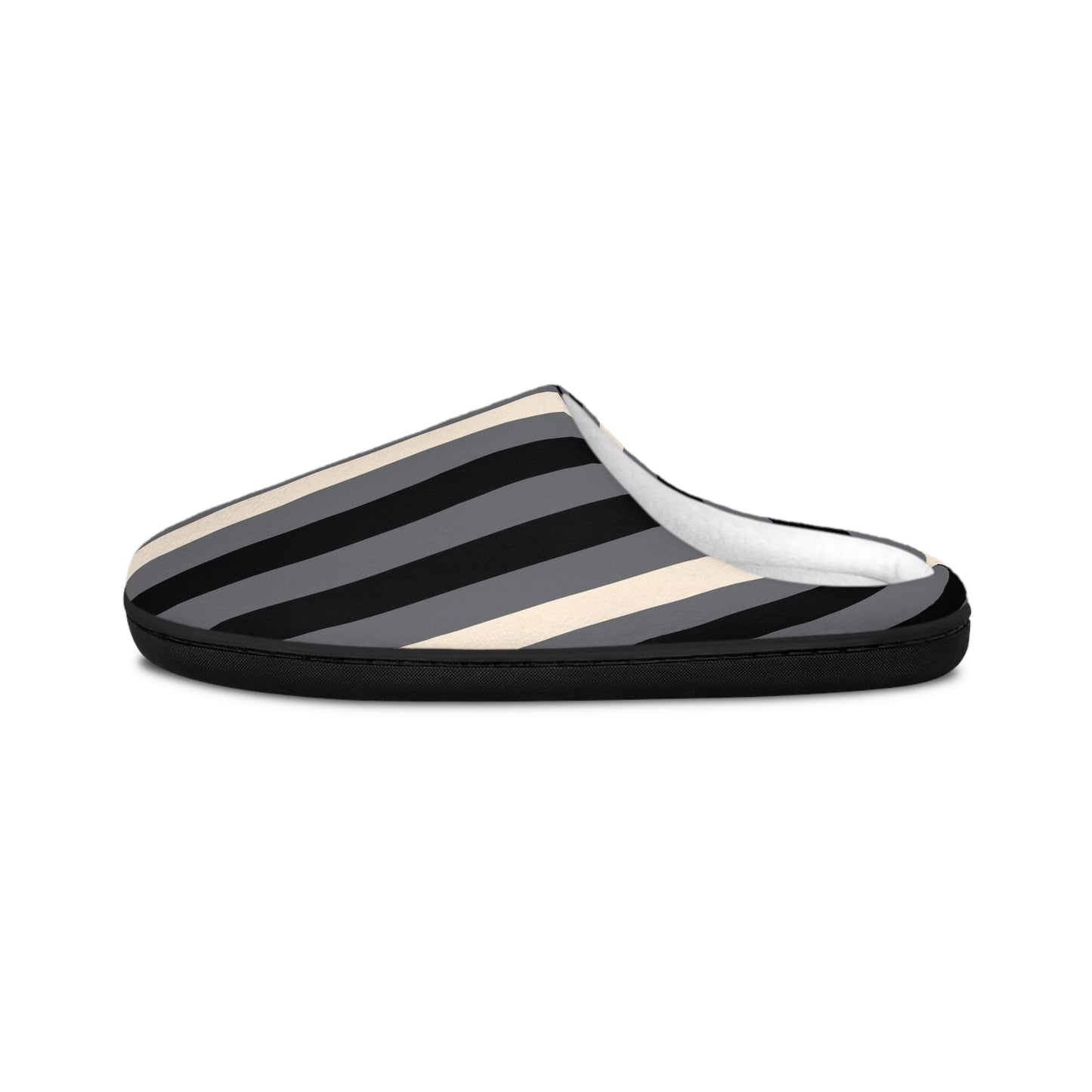 Men's Indoor Slippers - Grey Stripes