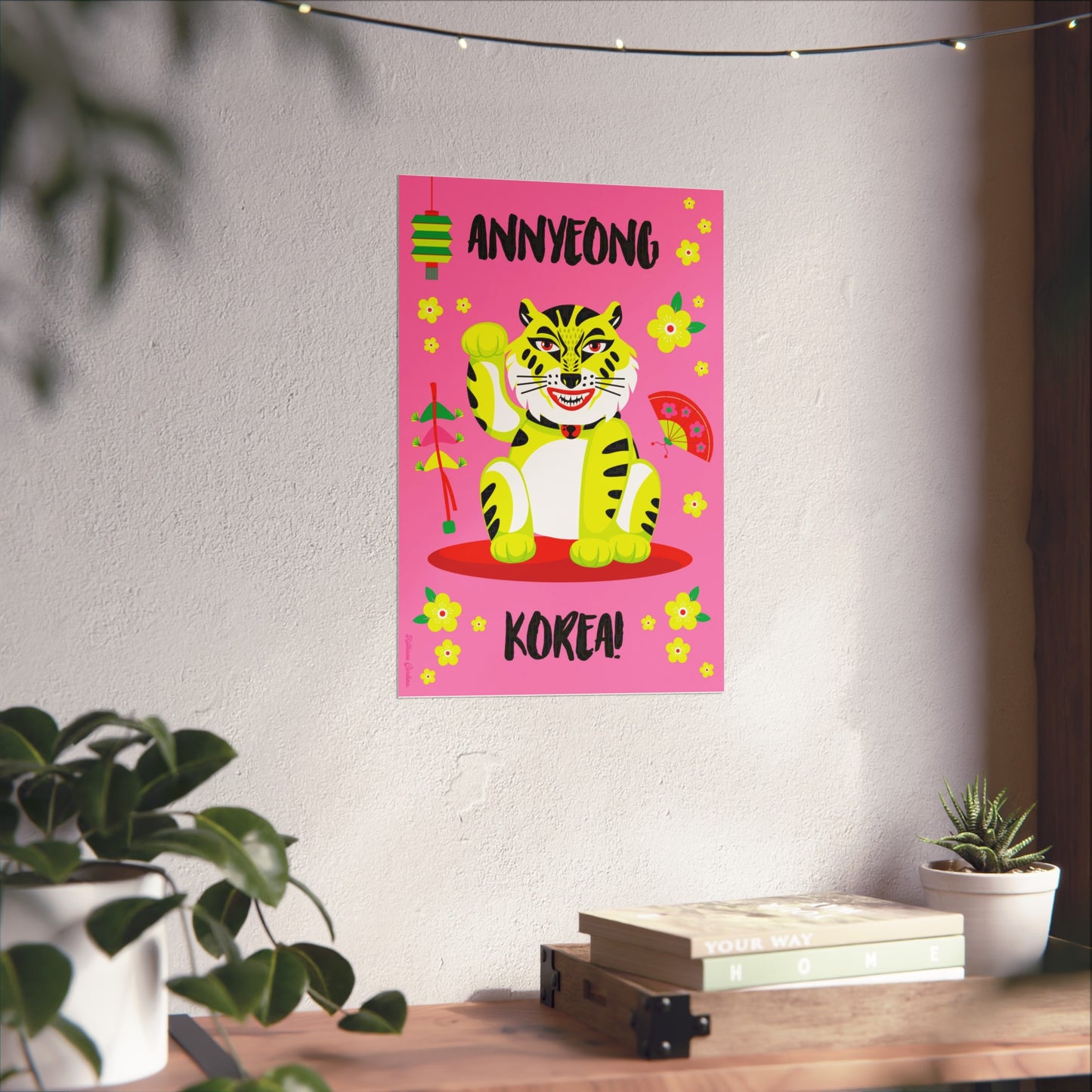 Giclée Fine Art Print  - Anyeong Korea - Lucky Tiger