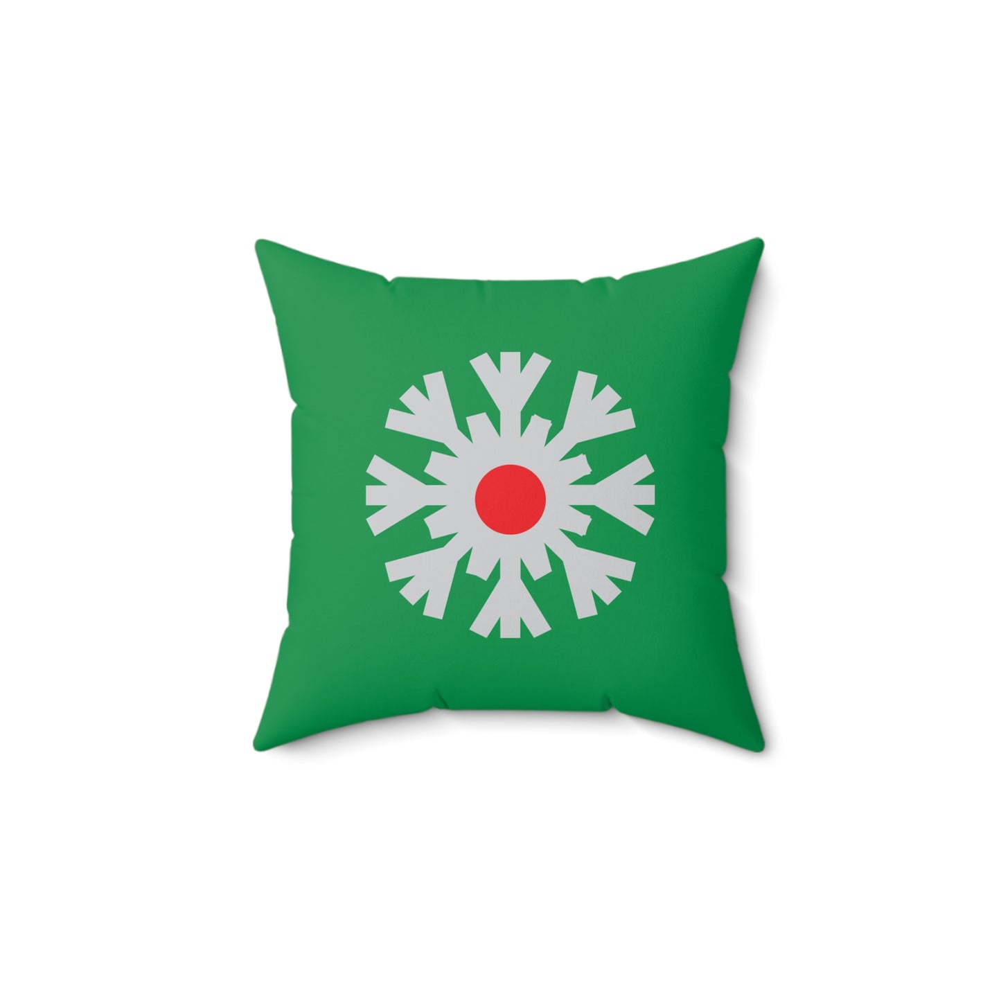 Copy of Faux Suede Square Pillow Christmas Snowflake flat