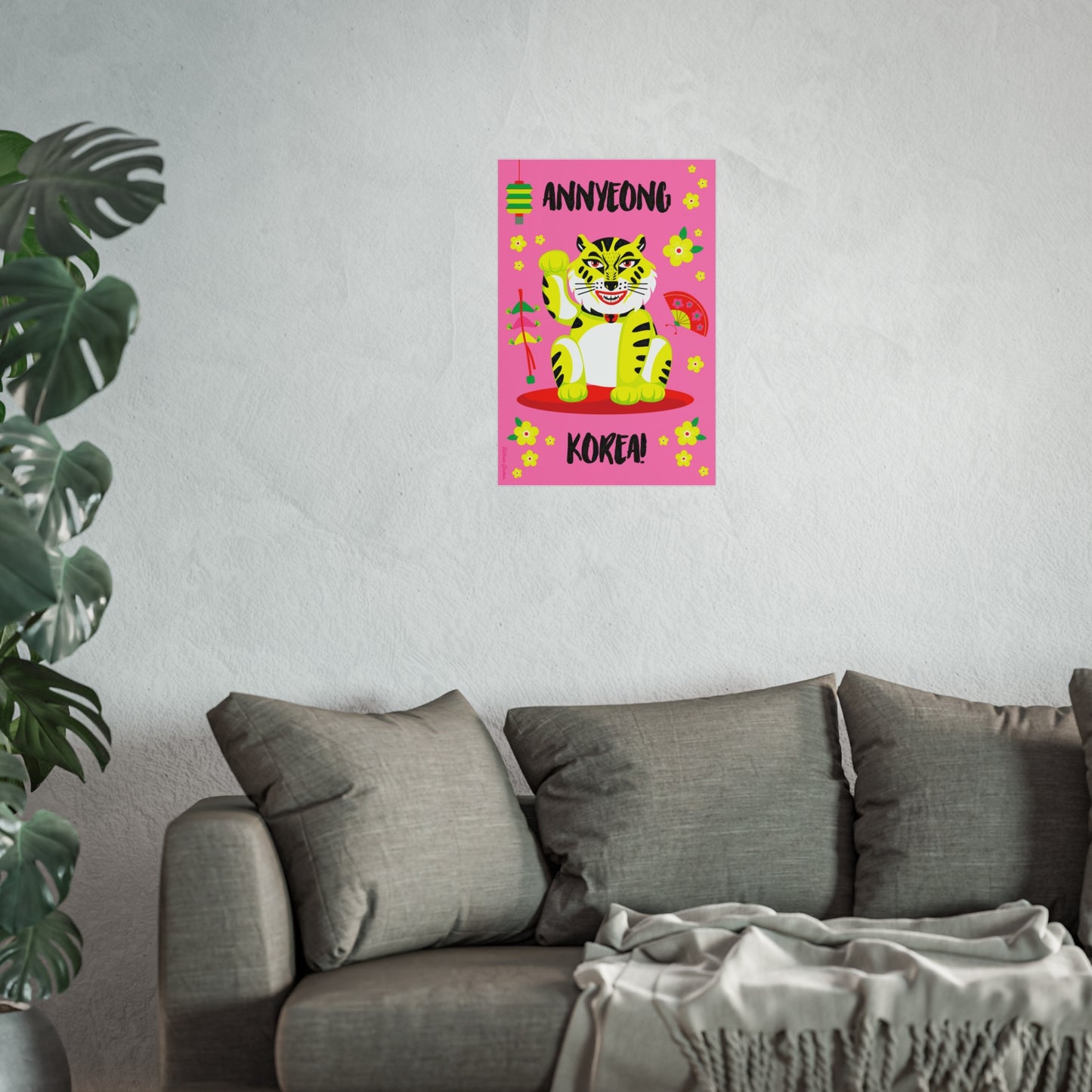 Giclée Fine Art Print  - Anyeong Korea - Lucky Tiger