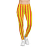 Women's Casual Leggings (AOP) Stripes yellow orange