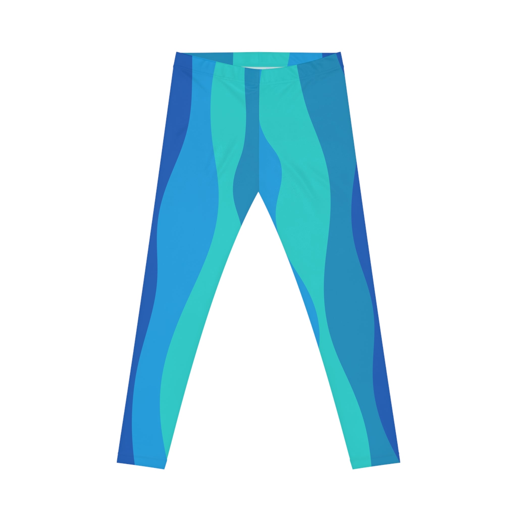 Women's Casual Leggings (AOP) Waves blue