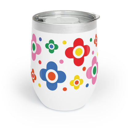 Chill Wine Tumbler Flowers