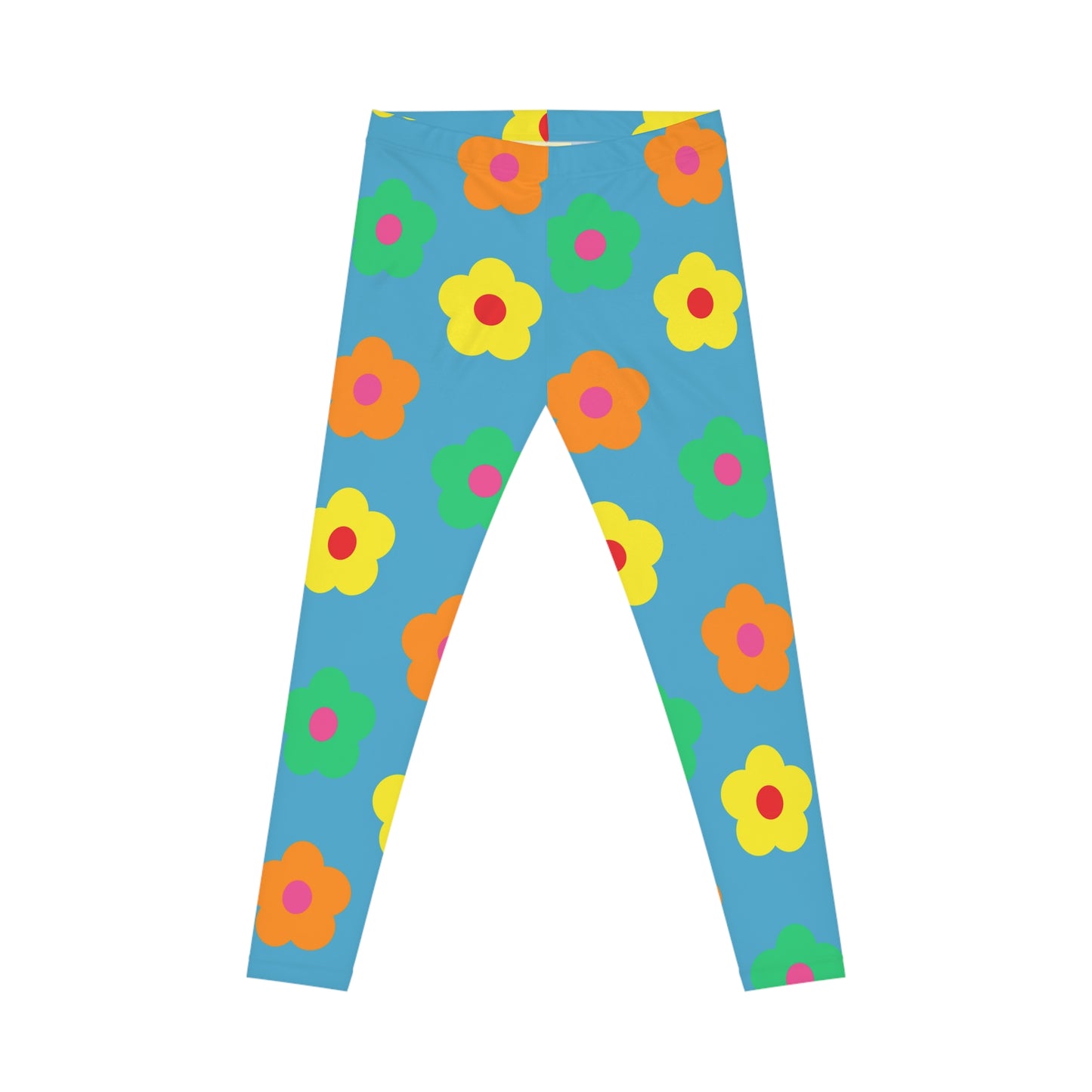 Damen Casual Leggings (AOP) Blumen Bunt