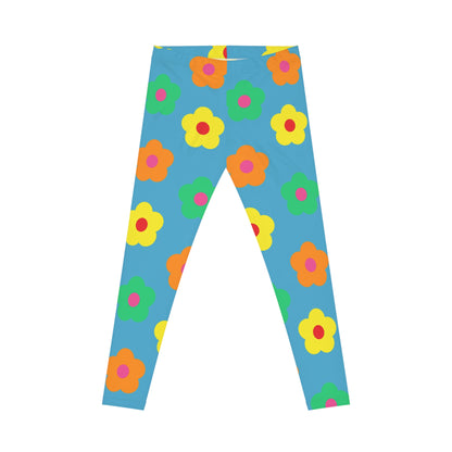 Damen Casual Leggings (AOP) Blumen Bunt