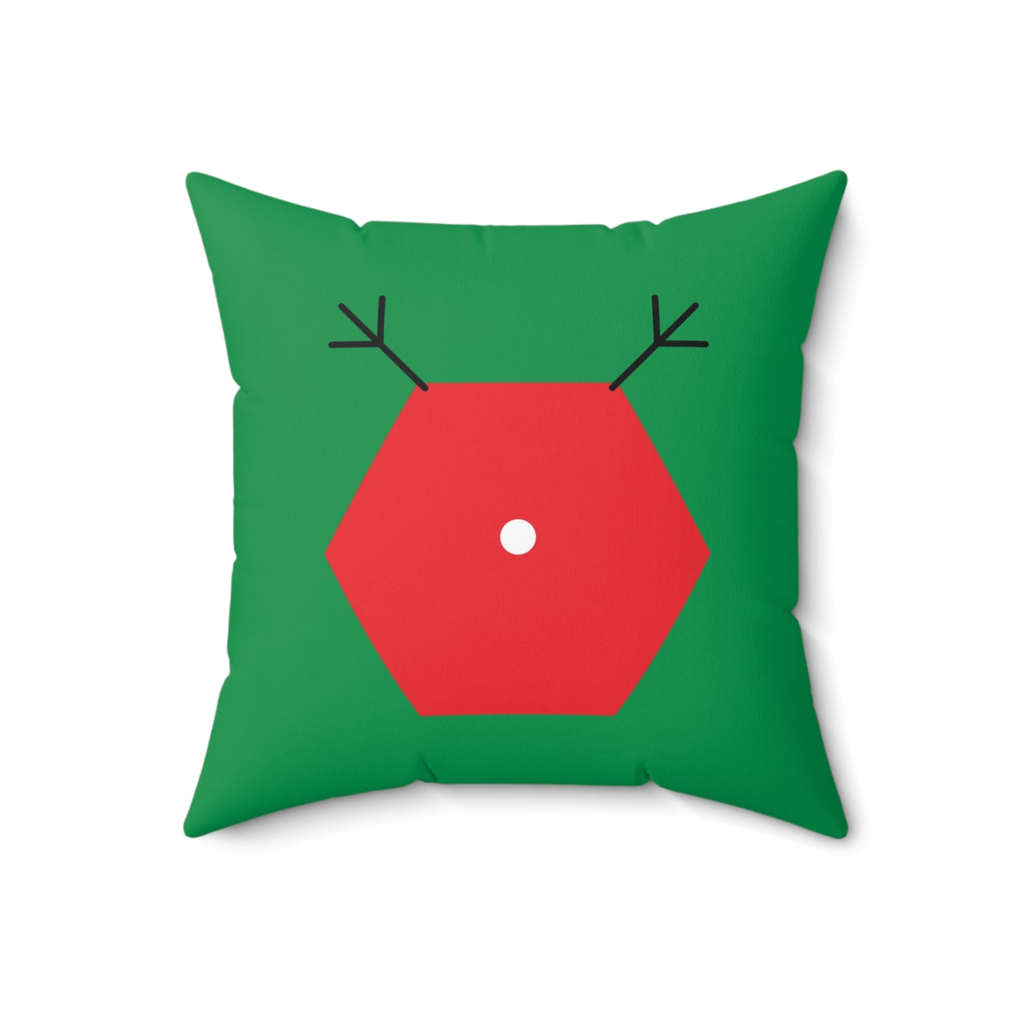 Faux Suede Square Pillow Christmas Reno flat