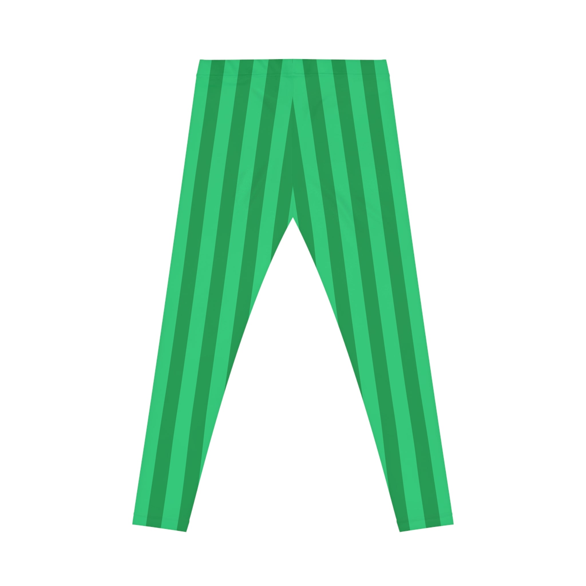 Women's Casual Leggings (AOP) Stripes green