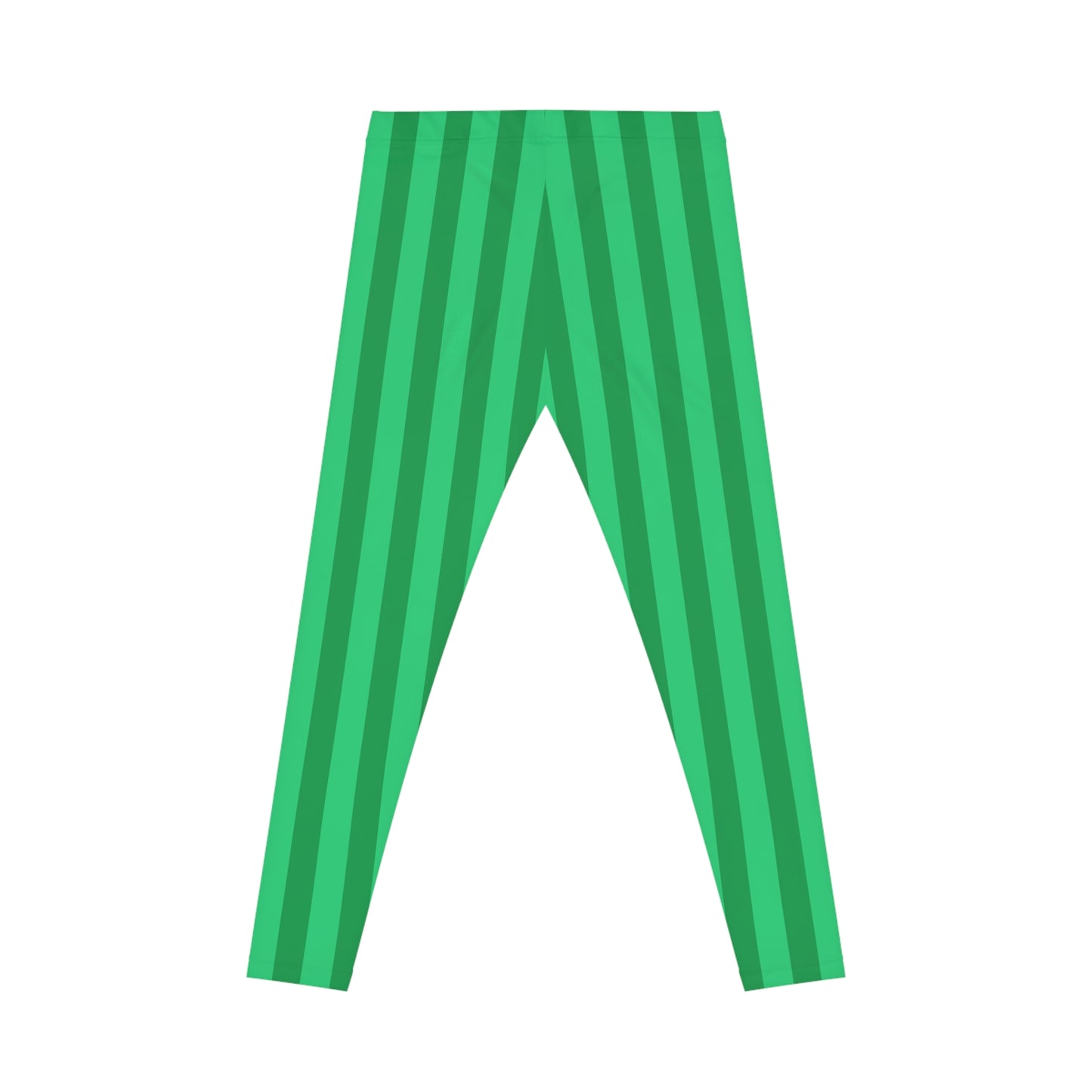 Women's Casual Leggings (AOP) Stripes green