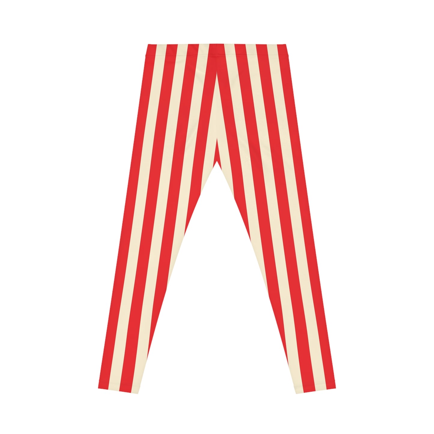 Women's Casual Leggings (AOP) Red Stripes