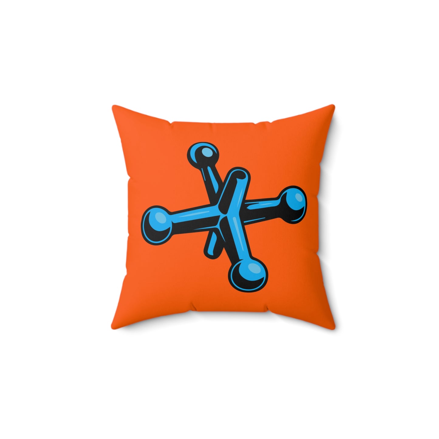 Faux Suede Square Pillow Jacks blue - orange