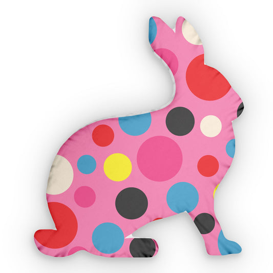 Custom Shaped Pillows - Dots Rabbit