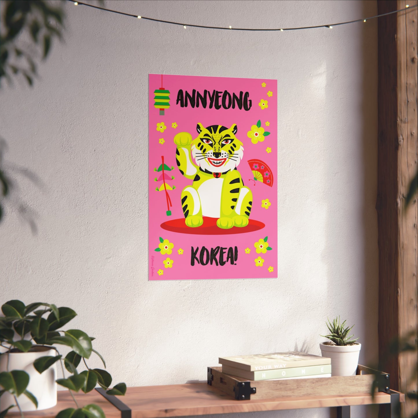 Giclée Fine Art Print  - Anyeong Korea - Lucky Tiger
