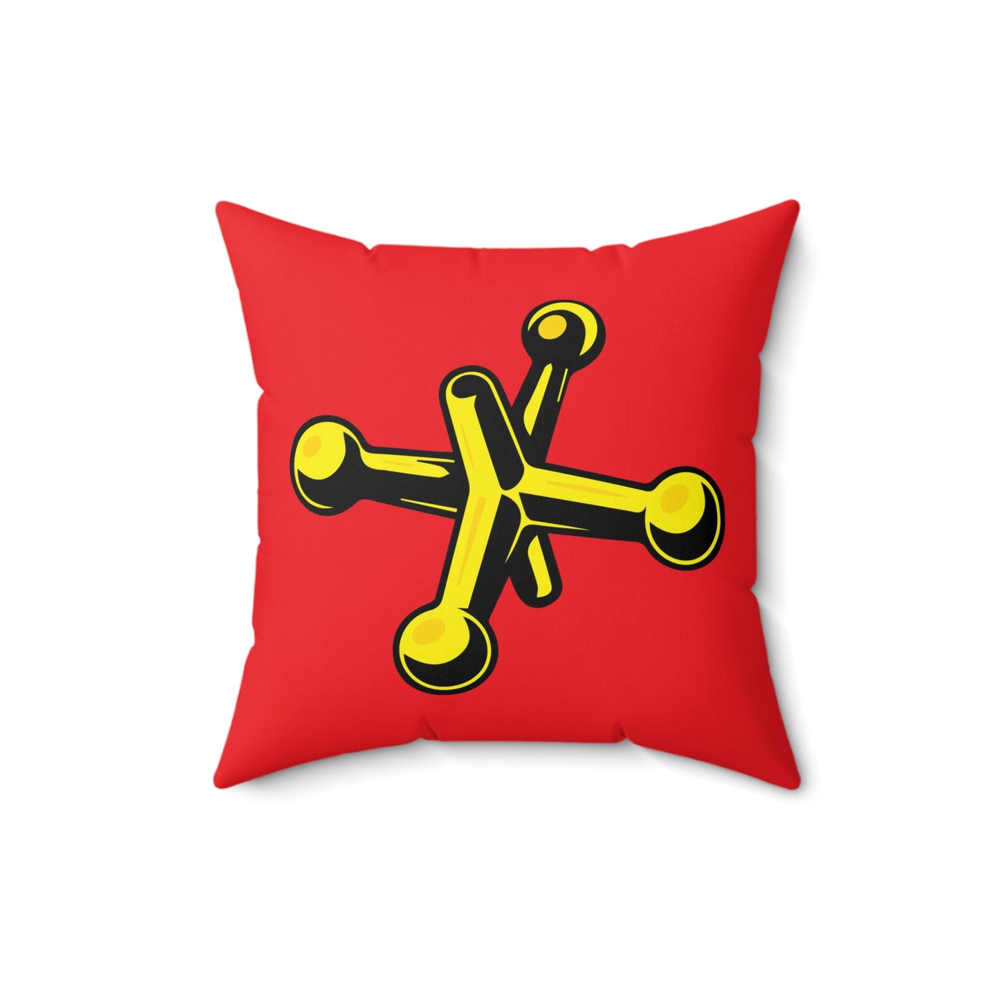 Faux Suede Square Pillow Jacks yellow - red