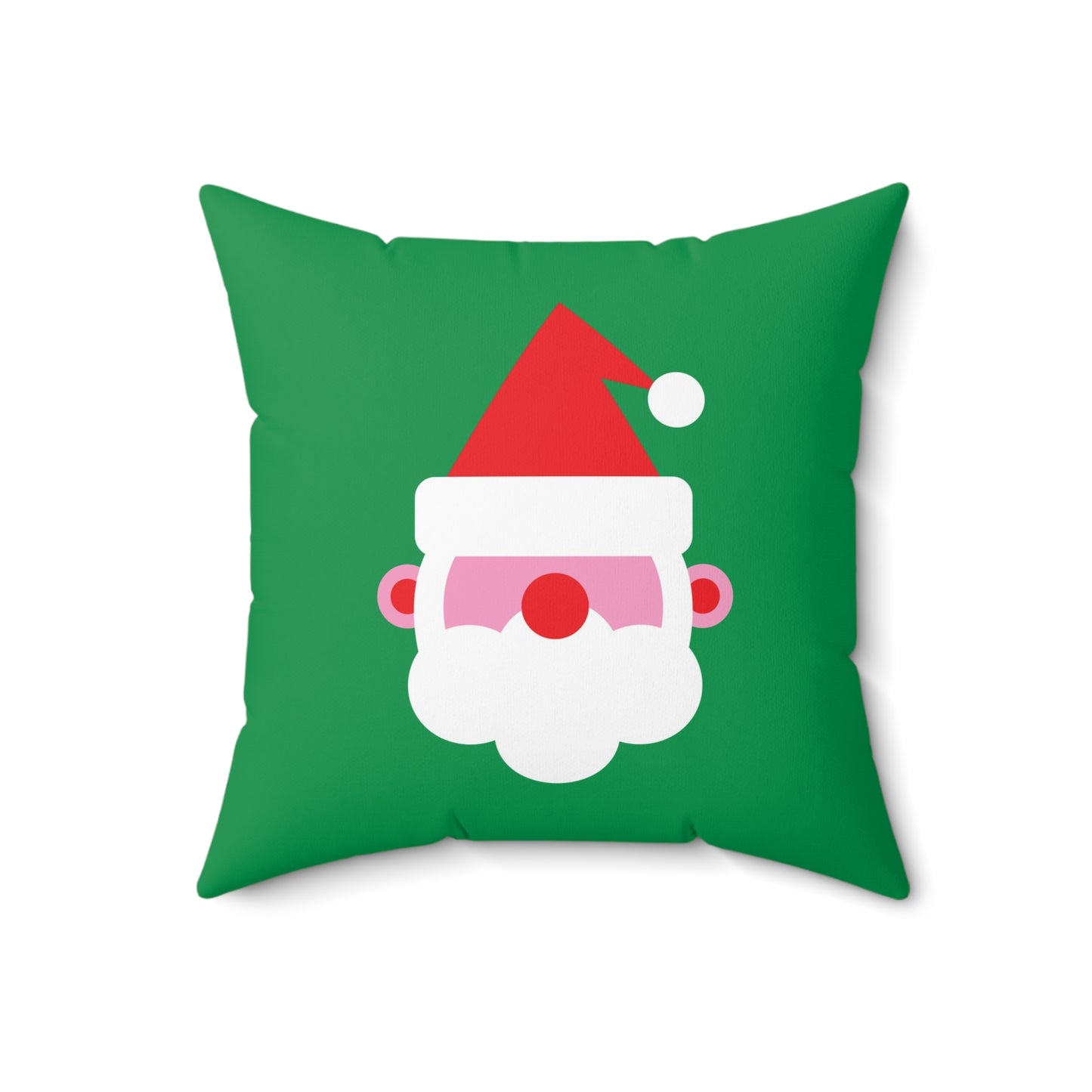 Faux Suede Square Pillow Christmas Santa flat