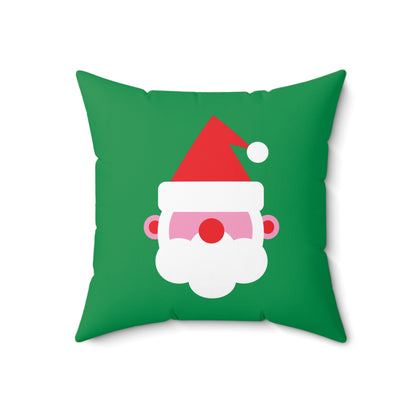 Faux Suede Square Pillow Christmas Santa flat