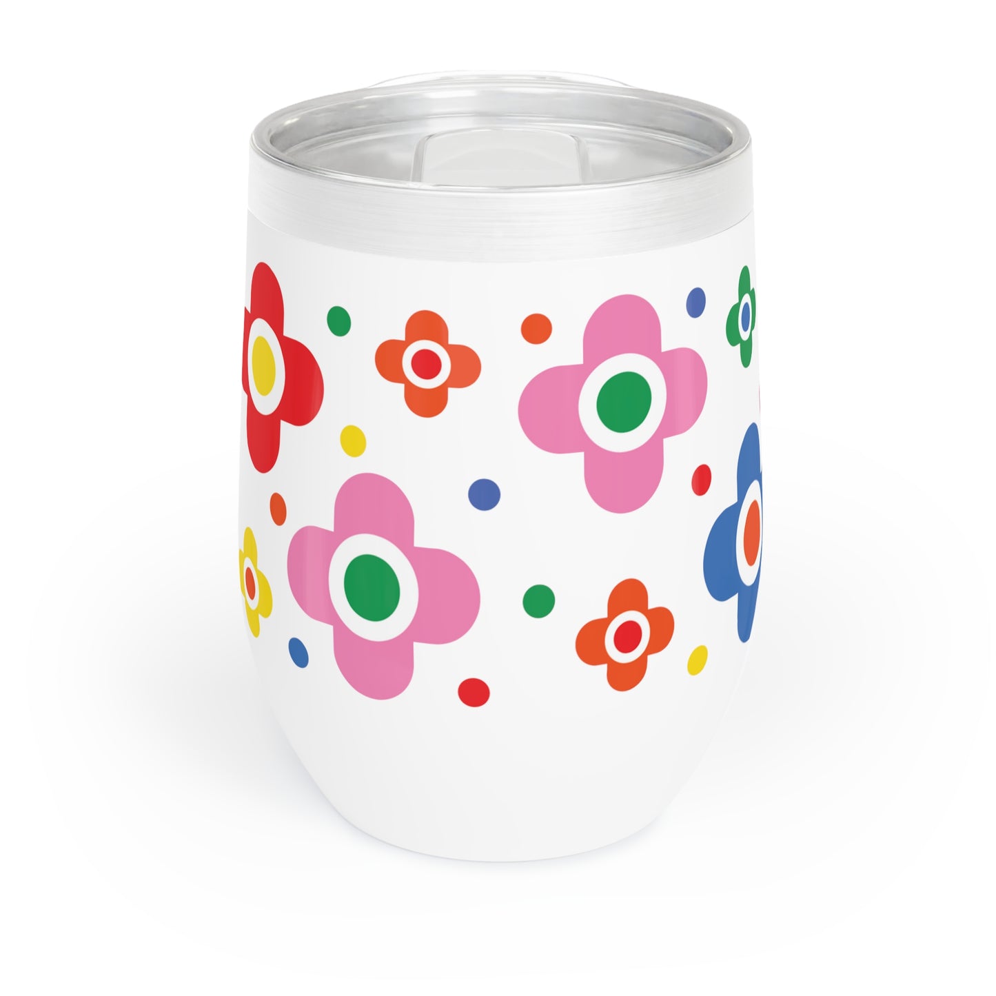 Chill Wine Tumbler Flowers