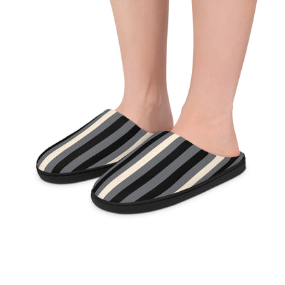 Men's Indoor Slippers - Grey Stripes