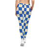 Women's Casual Leggings (AOP) Checkered blue