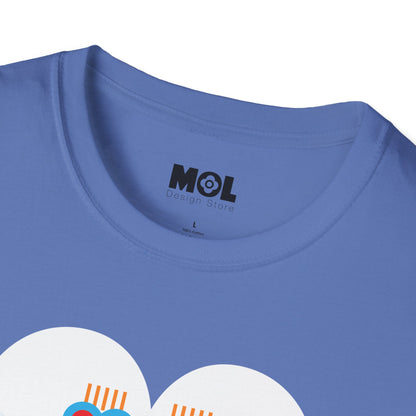 Unisex Softstyle T-Shirt „Frieden &amp; Liebe für die Welt“