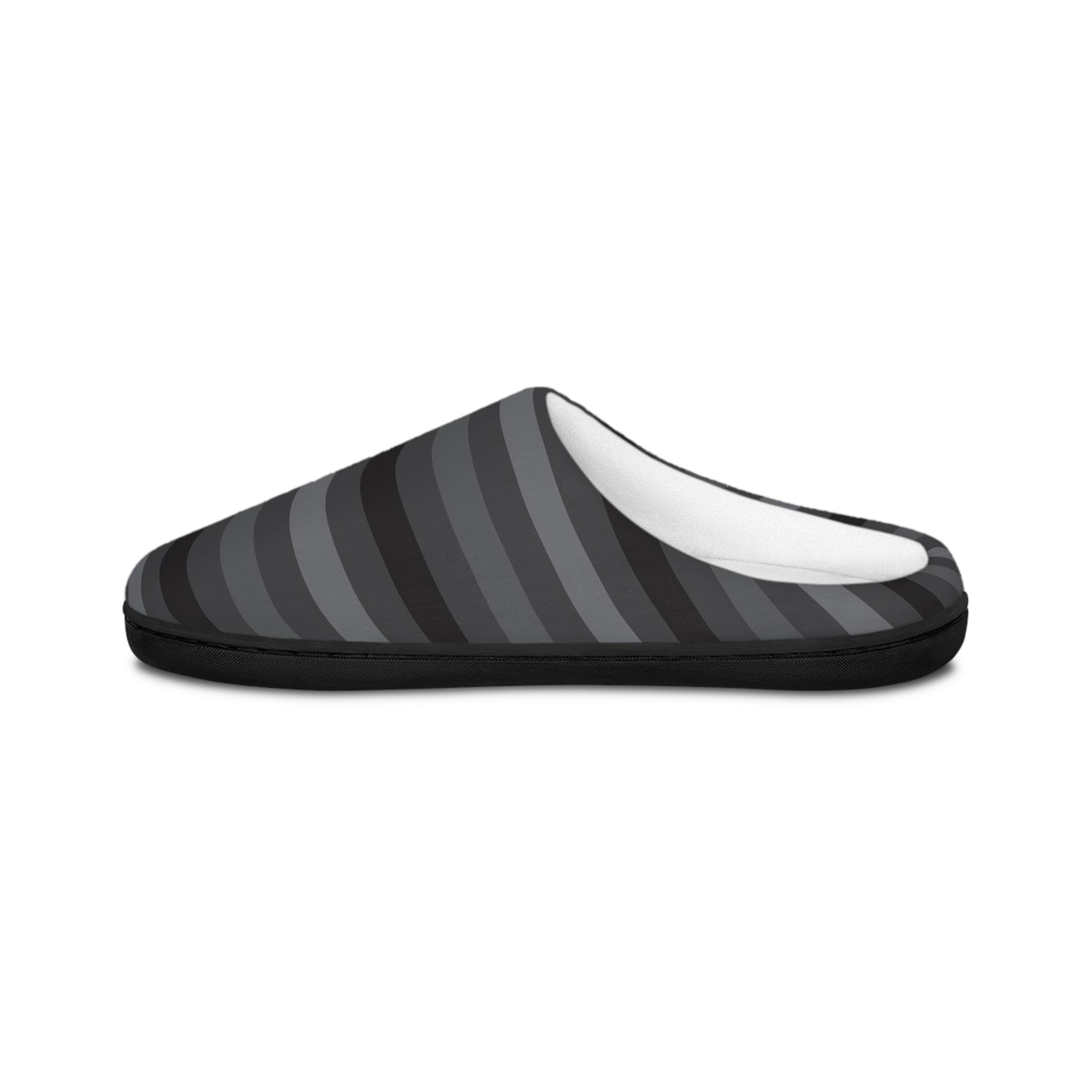 Men's Indoor Slippers - Black Stripes