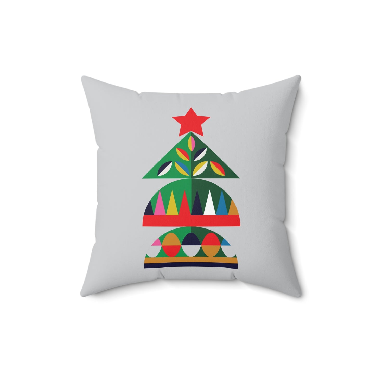 Faux Suede Square Pillow Christmas Pine Tree