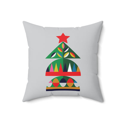 Faux Suede Square Pillow Christmas Pine Tree