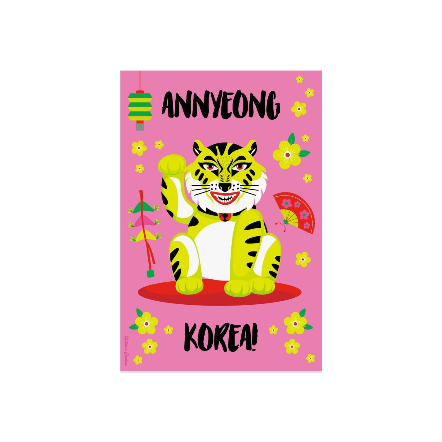 Giclée Fine Art Print  - Anyeong Korea - Lucky Tiger