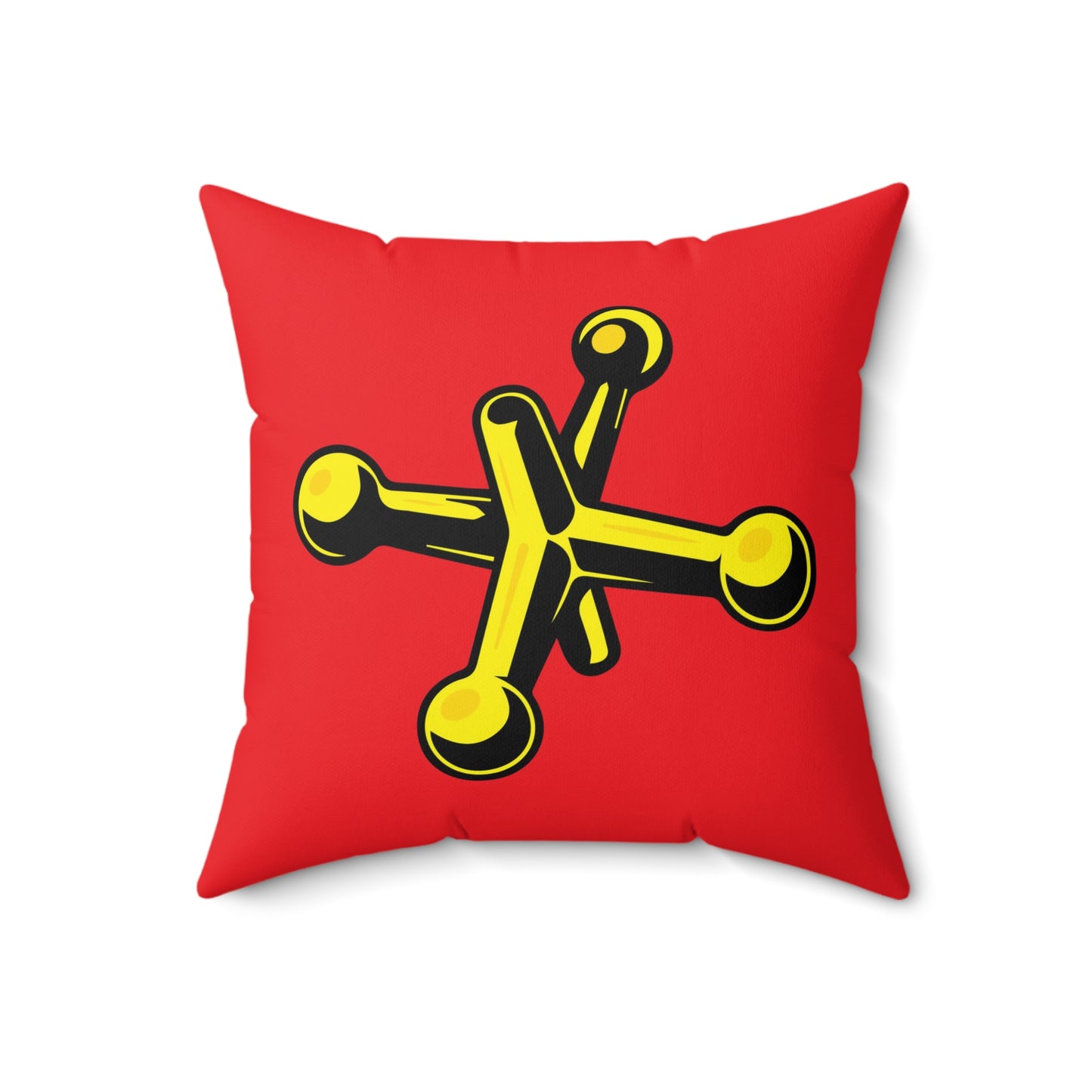 Faux Suede Square Pillow Jacks yellow - red