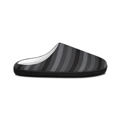 Men's Indoor Slippers - Black Stripes