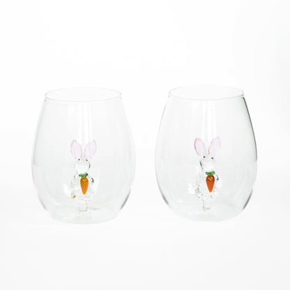 3D Easter Bunny Jar & Wine Glass Collection