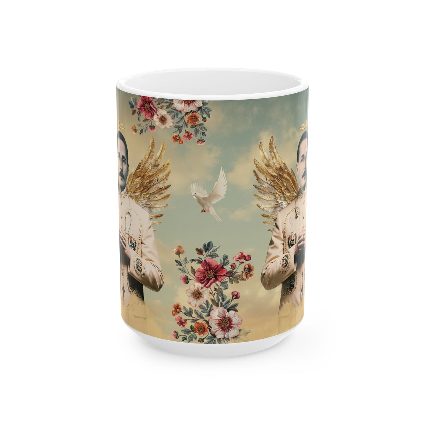 Ceramic Mug, (11oz, 15oz) San José Gregorio Hernández Vintage