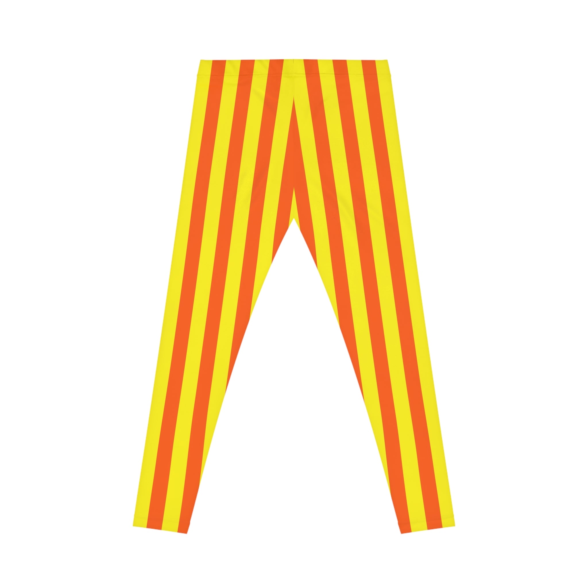 Women's Casual Leggings (AOP) Stripes yellow orange