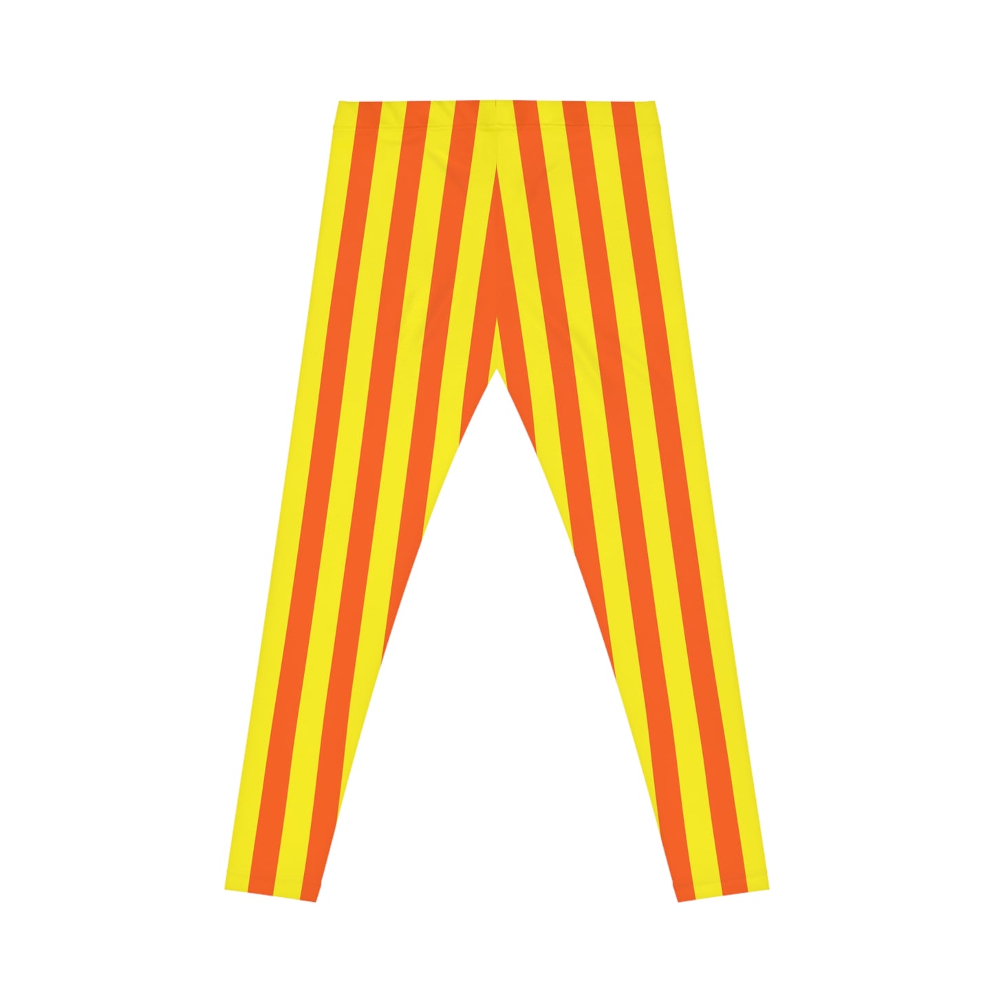 Women's Casual Leggings (AOP) Stripes yellow orange