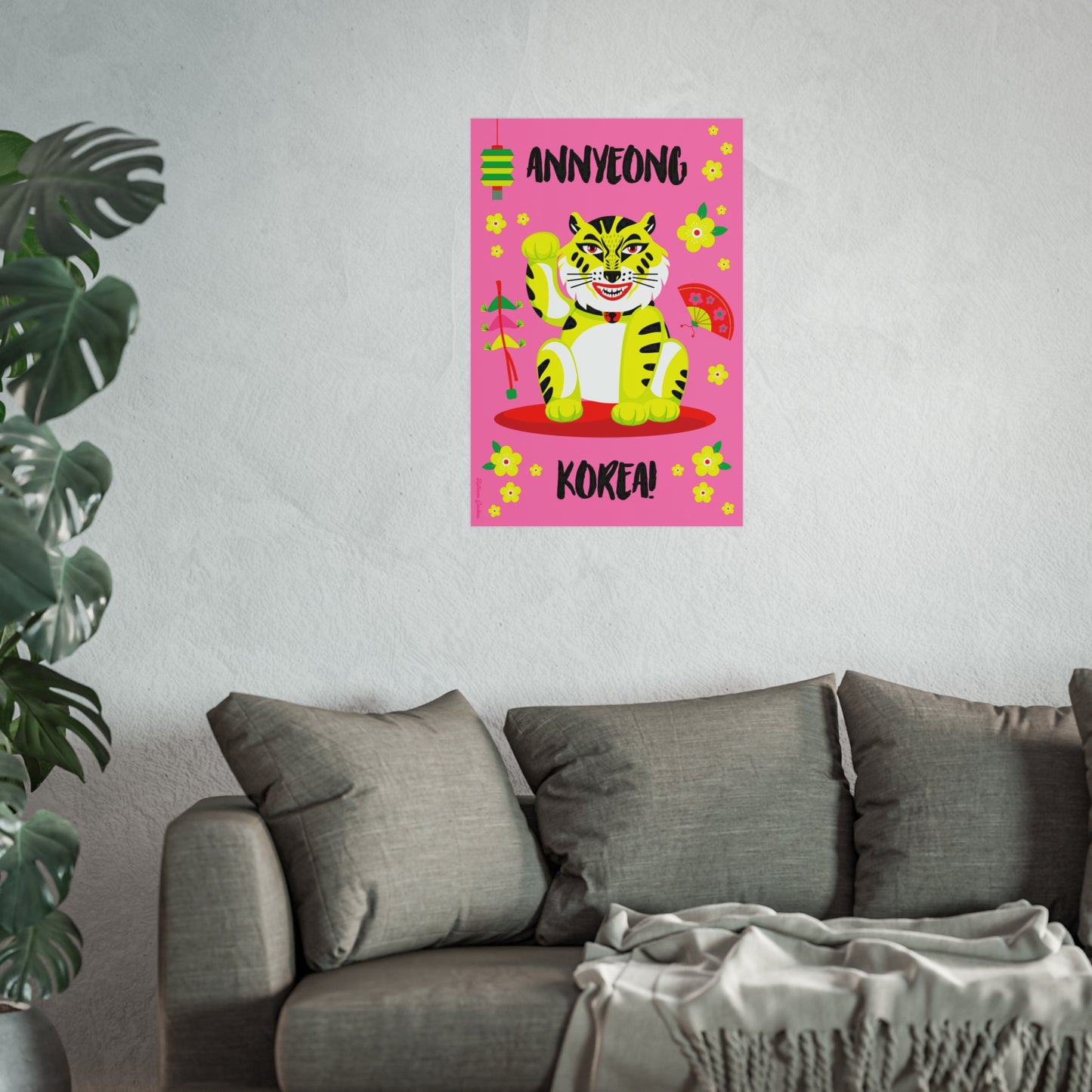 Giclée Fine Art Print  - Anyeong Korea - Lucky Tiger