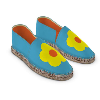 Espadrilles Flowers yellow and blue