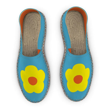 Espadrilles Flowers yellow and blue