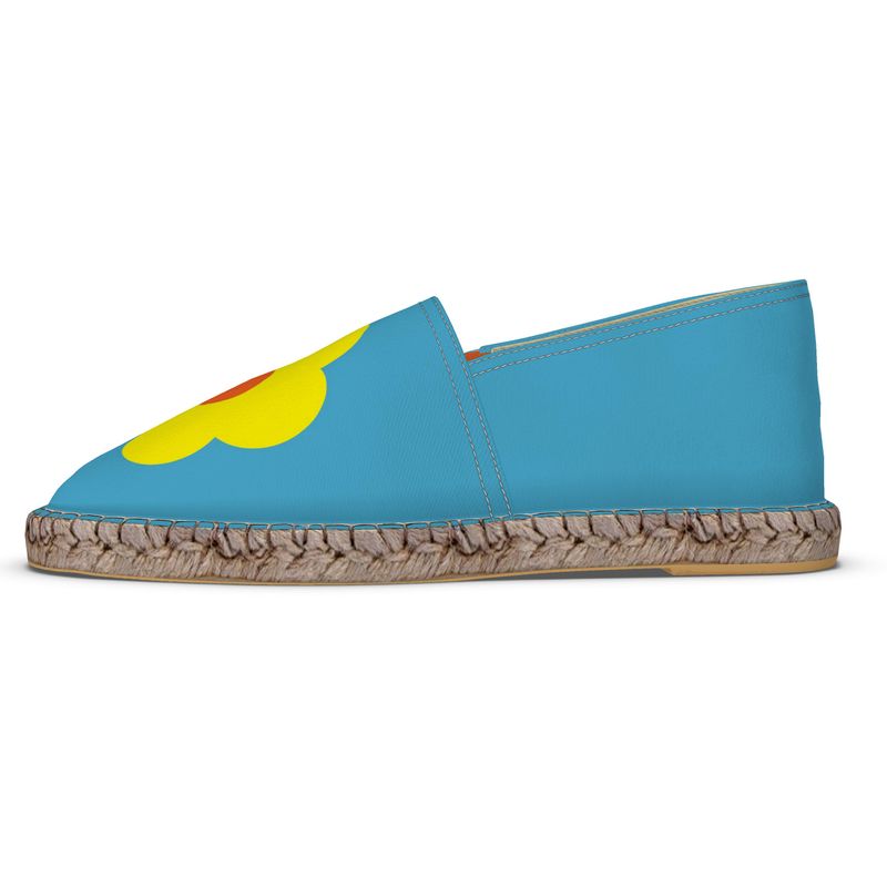 Espadrilles Flowers yellow and blue