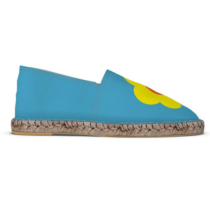 Espadrilles Flowers yellow and blue