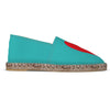 Espadrilles Heart red and turquoise