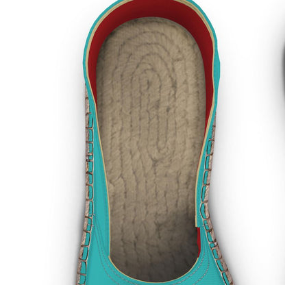 Espadrilles Heart red and turquoise